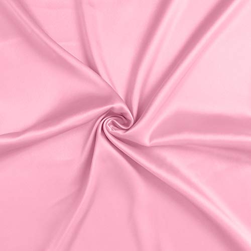 Oussum Satin Silk Pillowcase Pillow Case Covers with Envelop Closure for Hair and Skin Home Bedroom Decor Single Pcs Free scrunchi (King, Pink Lemonade) - Image 5