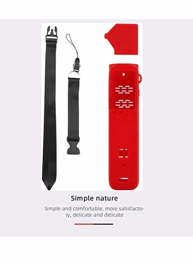 Silicone Protective Skin Cover with Lanyard and Lens Protector Cap for DJI Pocket 2 Creator Combo - Image 2