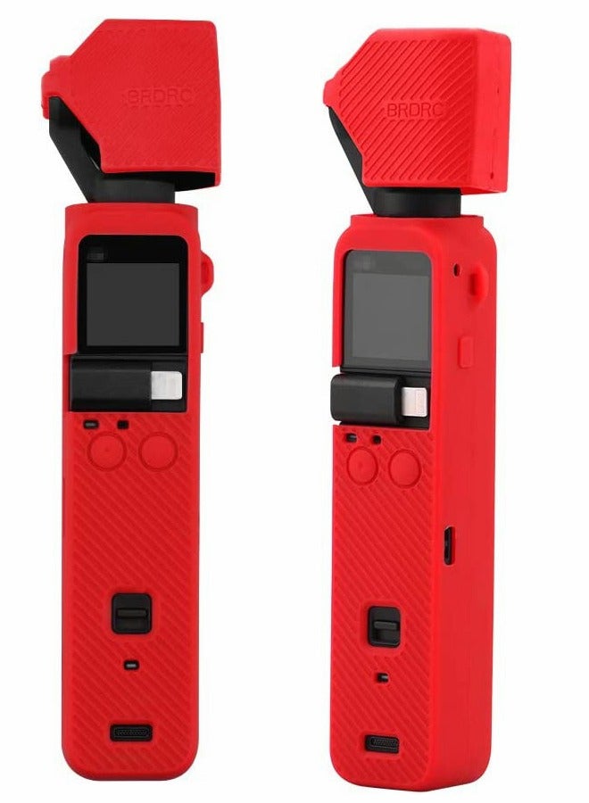 Silicone Protective Skin Cover with Lanyard and Lens Protector Cap for DJI Pocket 2 Creator Combo - Image 5