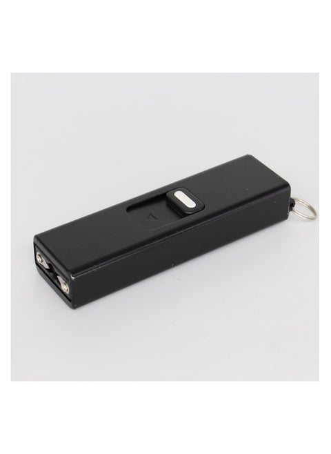 USB Rechargeable Flashlight LED Black 18.7 x 2.5 x 1.5 cm