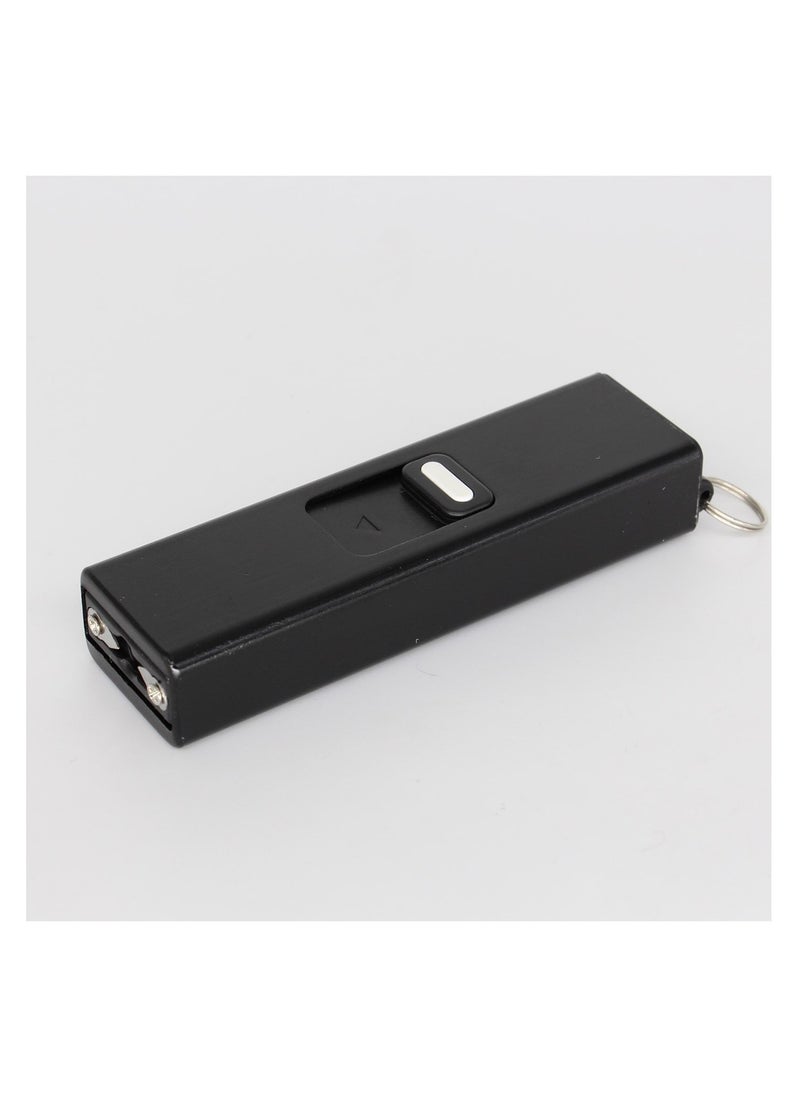 USB Rechargeable Flashlight LED Black 18.7 x 2.5 x 1.5 cm