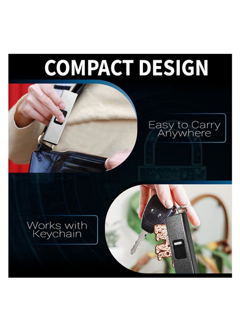 USB Rechargeable Flashlight LED Black 18.7 x 2.5 x 1.5 cm