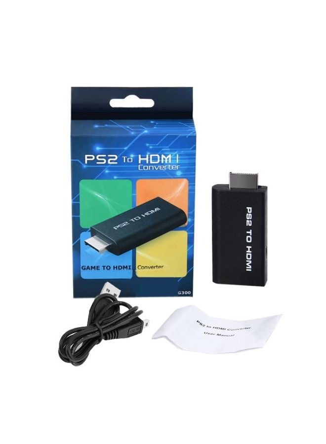 Video Audio Adapter Mini PS2 To HDMI Converter w/ 3.5mm Audio Output for HDTV HDMI Monitor Black - Image 3
