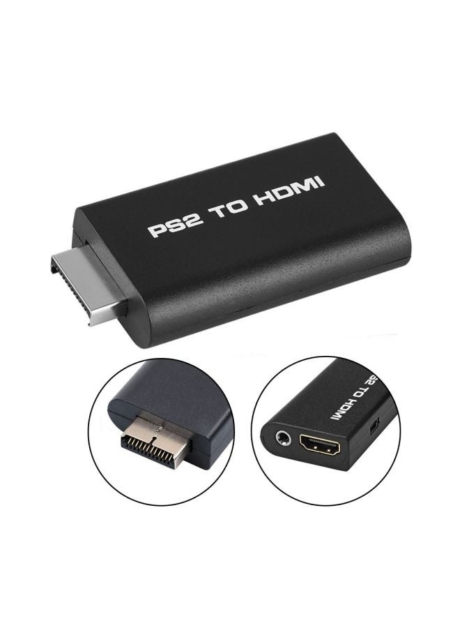 Video Audio Adapter Mini PS2 To HDMI Converter w/ 3.5mm Audio Output for HDTV HDMI Monitor Black - Image 2