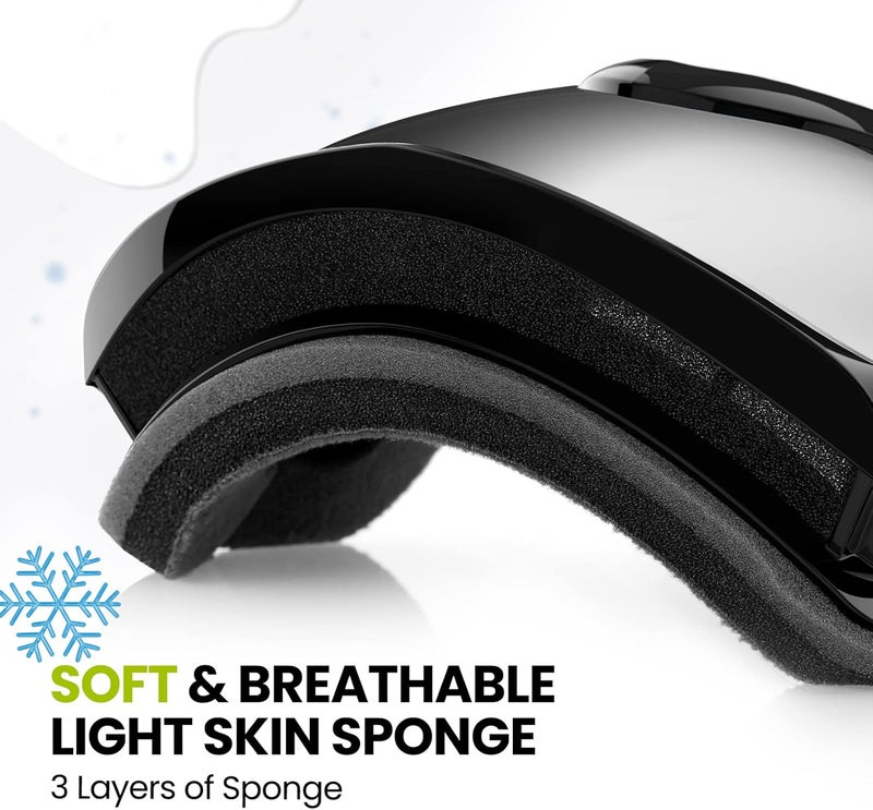 OutdoorMaster Kids Ski Goggles - Helmet Compatible Snow Goggles for Boys & Girls with 100% UV Protection - Image 4