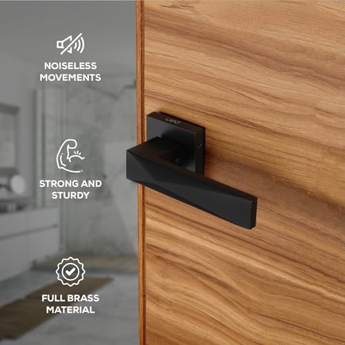 LAPO Door Lock for Bathroom & Balcony | 45x45 Lock Body | Brass Latch | Keyless Feature | Left Right Door Fit | Supports 30–50mm Door Thickness | Black Finish | 3 Years Warranty | Ro-131 - Image 3