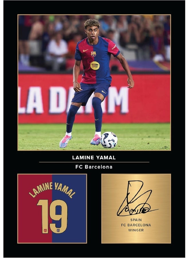 EMODA Lamine Yamal Barcelona Signed A4 Printed Photo Picture Display Gift For Barca Fans Digitally Reproduced Signature Unframed (21 x 29.7 cm) - Image 1