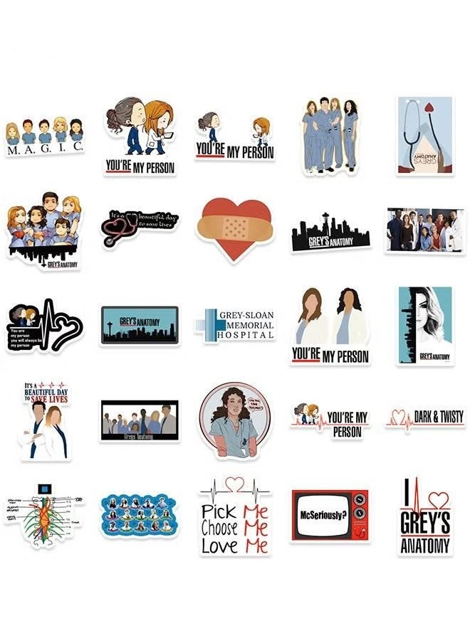 50Pcs American Drama Doctor Theme Stickers, Vinyl Waterproof Stickers for Water Bottles Laptop Phone Computer Guitar, Gifts for Teens, Girls, Fans - pzsku/Z0EA81667B8623D089FBBZ/45/_/1711358776/37c1c123-a4df-4b8a-b86d-bfbd35c00212