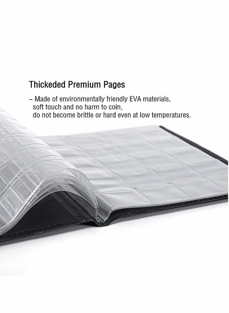 Currency Coin Album, Holder, 370 Pockets and Collecting Binder, 120 Paper Money Stamp Page Album Supplies for Collectors - Image 5