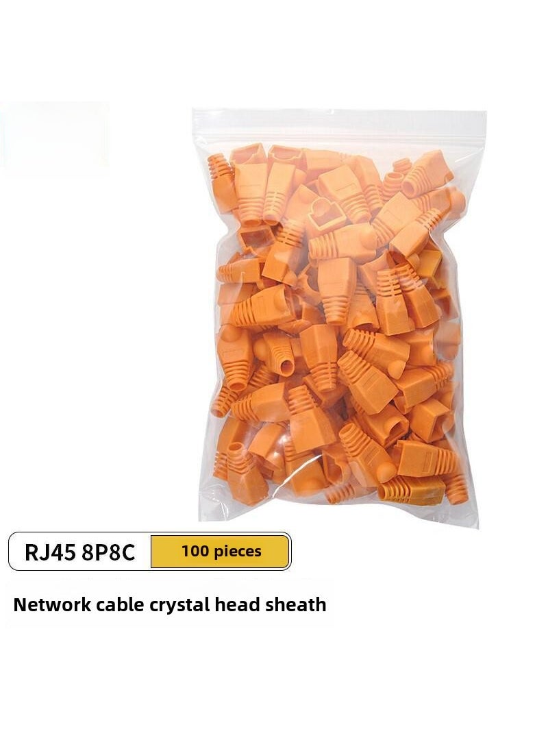 Generic CNCOB Colorful RJ45 Protection Caps Orange 100 