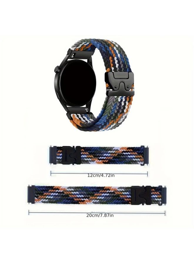 حزام نايلون متعدد الألوان بعرض 18 مم، قابل للتنفس وناعم، لساعات Galaxy Watch 4/5/6/7 FE مقاس 40 مم و44 مم. - Image 2