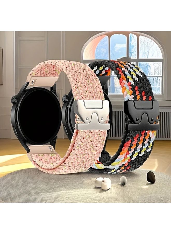 حزام نايلون متعدد الألوان بعرض 18 مم، قابل للتنفس وناعم، لساعات Galaxy Watch 4/5/6/7 FE مقاس 40 مم و44 مم. - Image 4