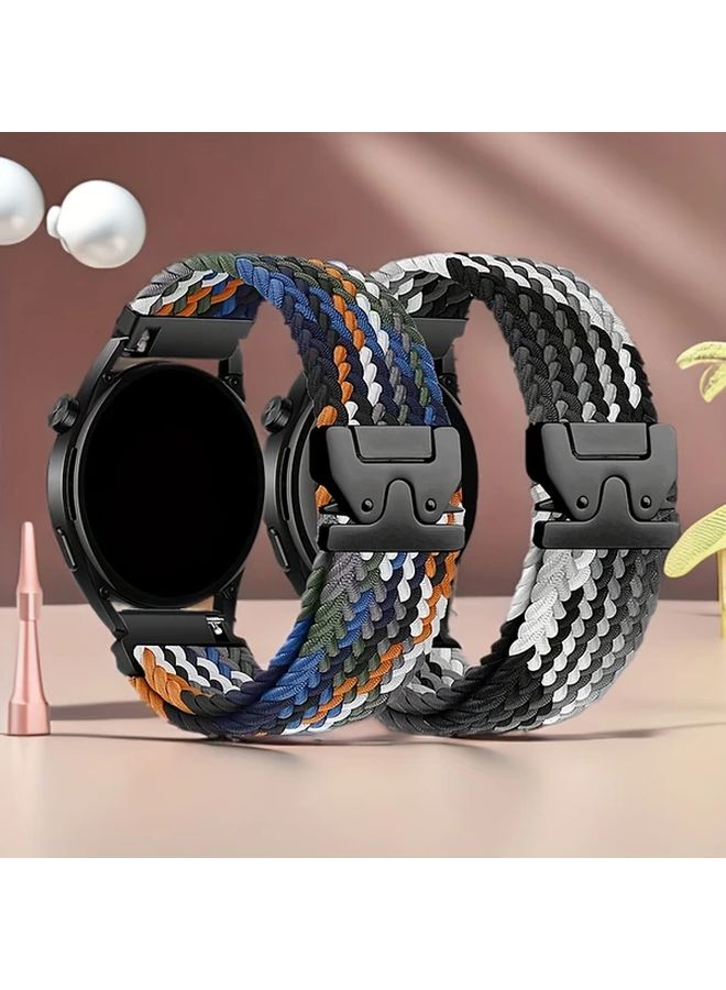 حزام نايلون متعدد الألوان بعرض 18 مم، قابل للتنفس وناعم، لساعات Galaxy Watch 4/5/6/7 FE مقاس 40 مم و44 مم. - Image 5