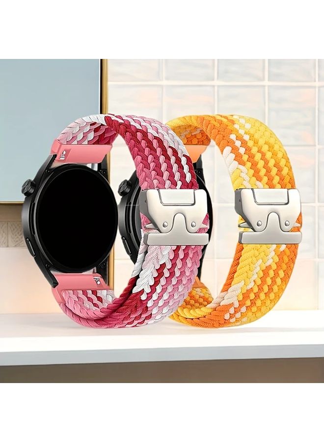 حزام نايلون متعدد الألوان بعرض 18 مم، قابل للتنفس وناعم، لساعات Galaxy Watch 4/5/6/7 FE مقاس 40 مم و44 مم. - Image 1