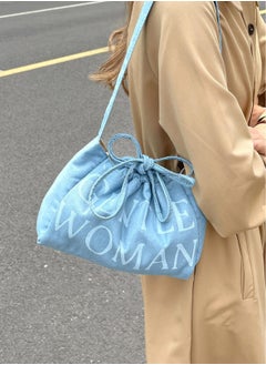 GENTLE WOMAN Gentle Woman Dumpling bag Denim drawstring shoulder bag  - Image 3