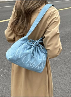 GENTLE WOMAN Gentle Woman Dumpling bag Denim drawstring shoulder bag  - Image 4