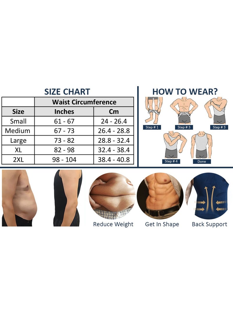 VITION Mens Slimming Body Shaper Vest Shirt Mens Athletic Compression Shirt Slimming Body Shaper Tank Top Abs Abdomen Slim Vest Undershirt (XL) Maroon  - Image 3