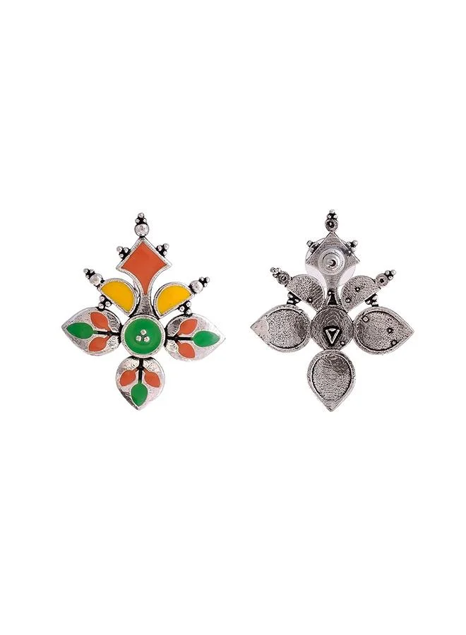فويلا Bagh E Fiza Rangoli Pattern Earrings
