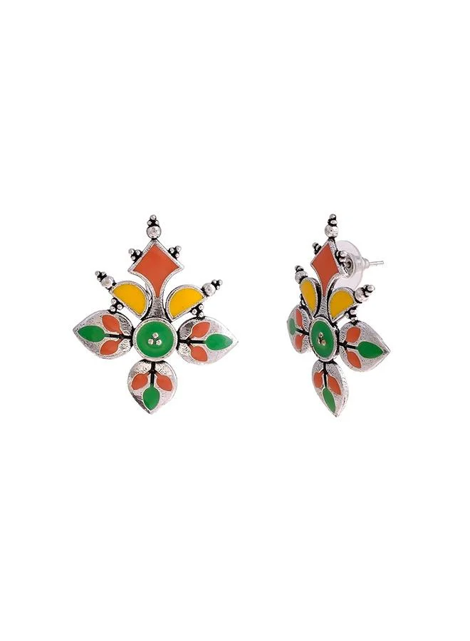 فويلا Bagh E Fiza Rangoli Pattern Earrings