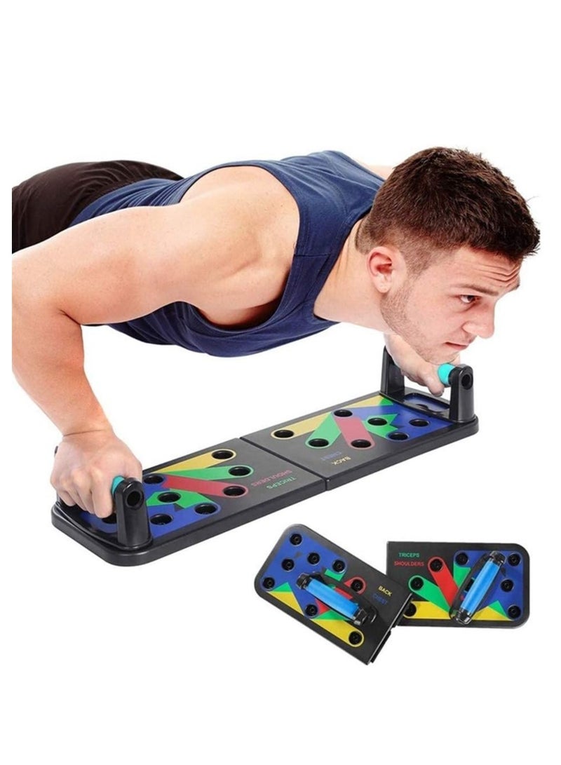 HEXAR® Push Up Board, Foldable 12-in-1 Fitness Board, Home Workout Equipment, Pushup Handles for Floor, Multi Muscle Strength Training Equipment for Men and Women - Image 2