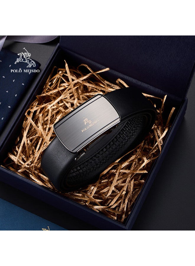 Polomeisdo Paul Meisite Men's Leather Belt With Automatic Buckle, Gift Box, Jd Self-operated, Qixi Valentine's Day Gift For Boyfriend Or Husband - Image 1