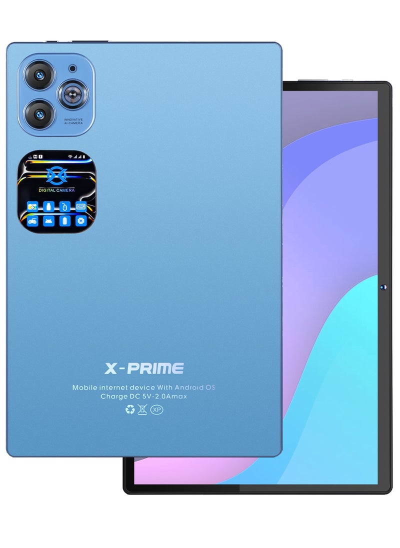 X - Prime i16 Pro Android 12 Tablet 10.1-Inch HD+ Display | 12GB RAM 512GB ROM | Octa-Core, Dual SIM 5G, Wi-Fi | With Keyboard & Mouse | Learning Tablet for Students-Blue  - Image 1