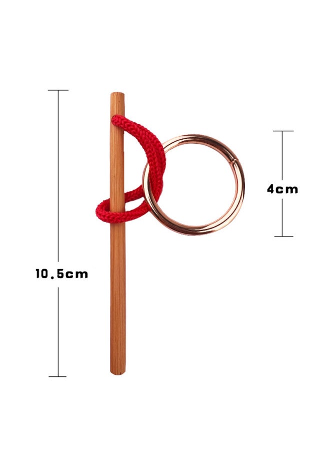 Generic - Intellectual Stick IQ Stick Unlocking Nine-link Iron Twist Peak Loop Kidsren's Spatial Hands-on Thinking Training-Color:Pyramid - Image 1