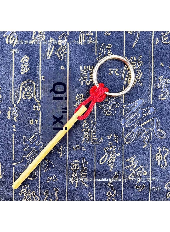 Generic - Intellectual Stick IQ Stick Unlocking Nine-link Iron Twist Peak Loop Kidsren's Spatial Hands-on Thinking Training-Color:Pyramid - Image 1