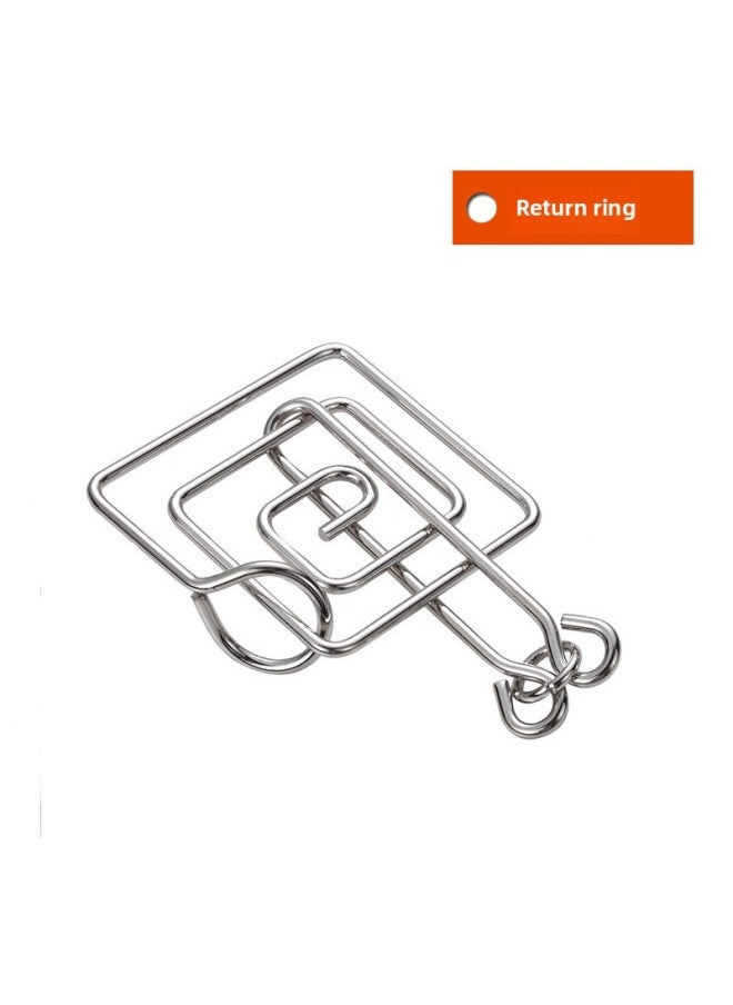 Generic - Intellectual Stick IQ Stick Unlocking Nine-link Iron Twist Peak Loop Kidsren's Spatial Hands-on Thinking Training-Color:Pyramid - Image 1