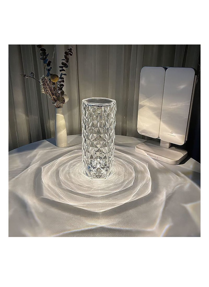 Generic - Crystal Lamp 16 Color Changing RGB Crystal Table Lamp Touch Dimmable Rose Crystal Diamond Night Light with Remote Control and USB Rechargeable  Crystal Lamp for Bedroom - Image 1
