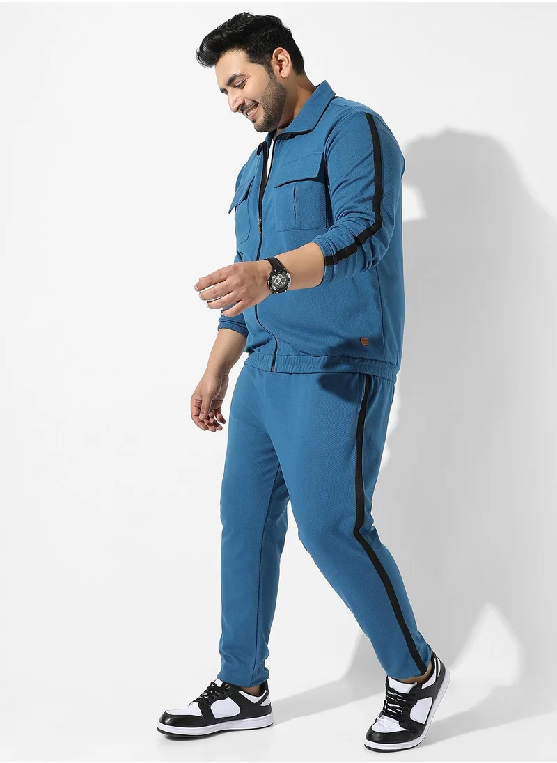 Instafab Plus Zip-Front Co-Ord Set With Flap Pocket