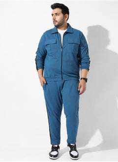 Instafab Plus Zip-Front Co-Ord Set With Flap Pocket  - Image 2