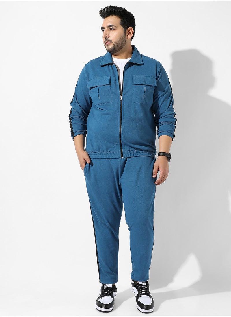 Instafab Plus - Zip-Front Co-Ord Set With Flap Pocket - Image 1