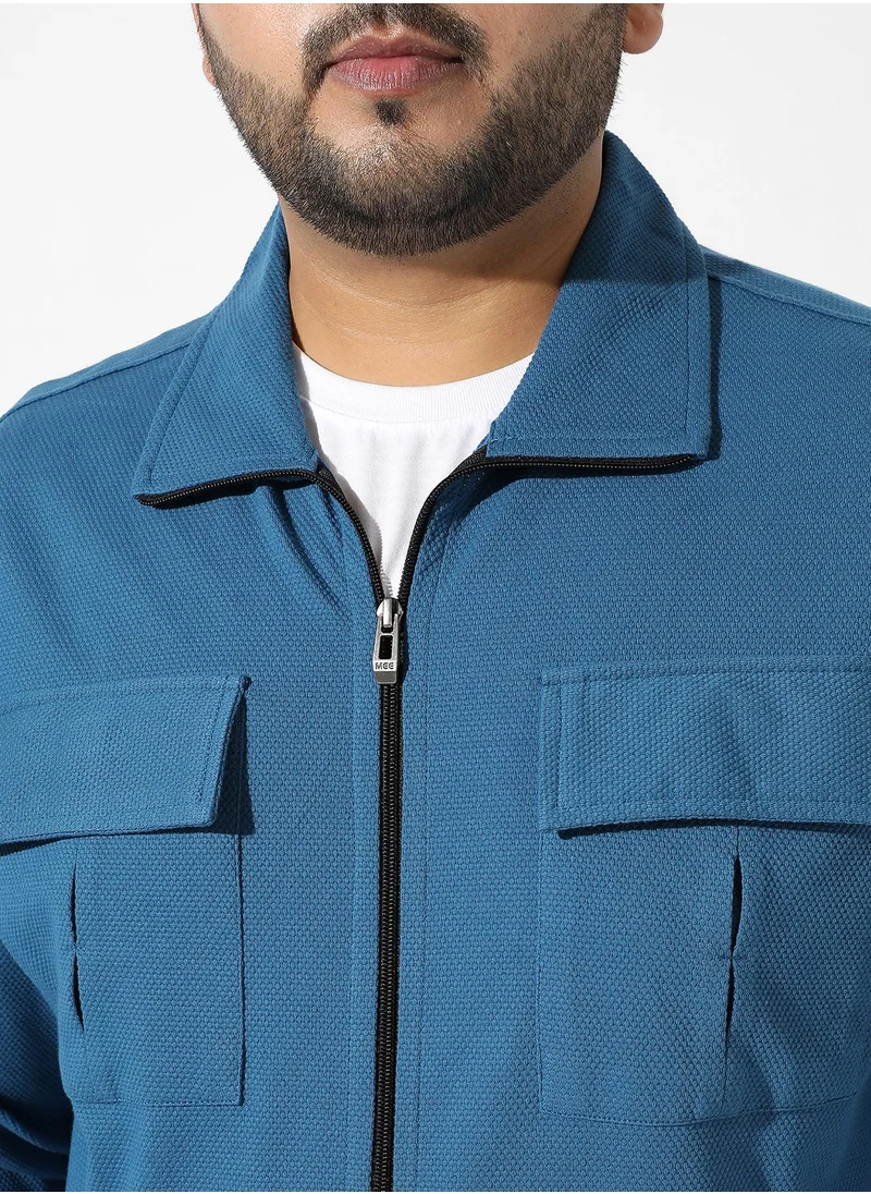 Instafab Plus Zip-Front Co-Ord Set With Flap Pocket