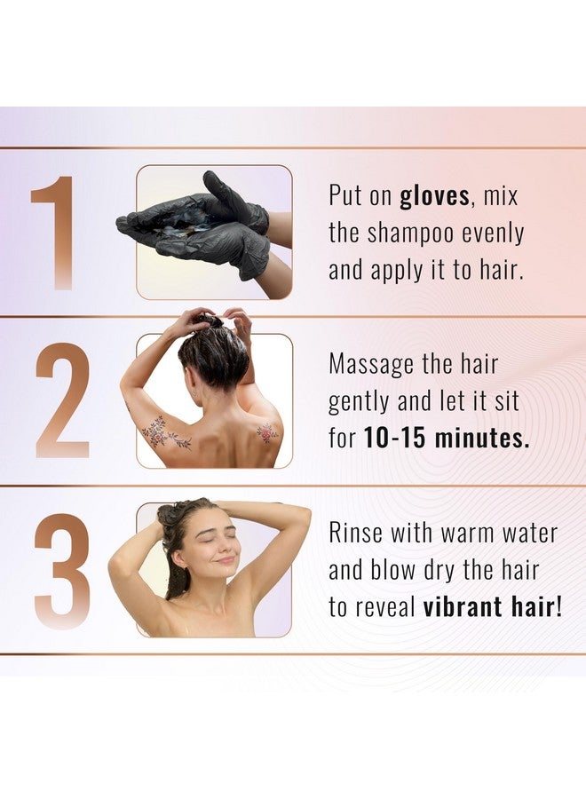 Herbishh Travel Pack Hair Dye Color Shampoo in Sachet + 1pc Argan Hair Mask Sachet (Dark brown, 2 sachets) - Image 3