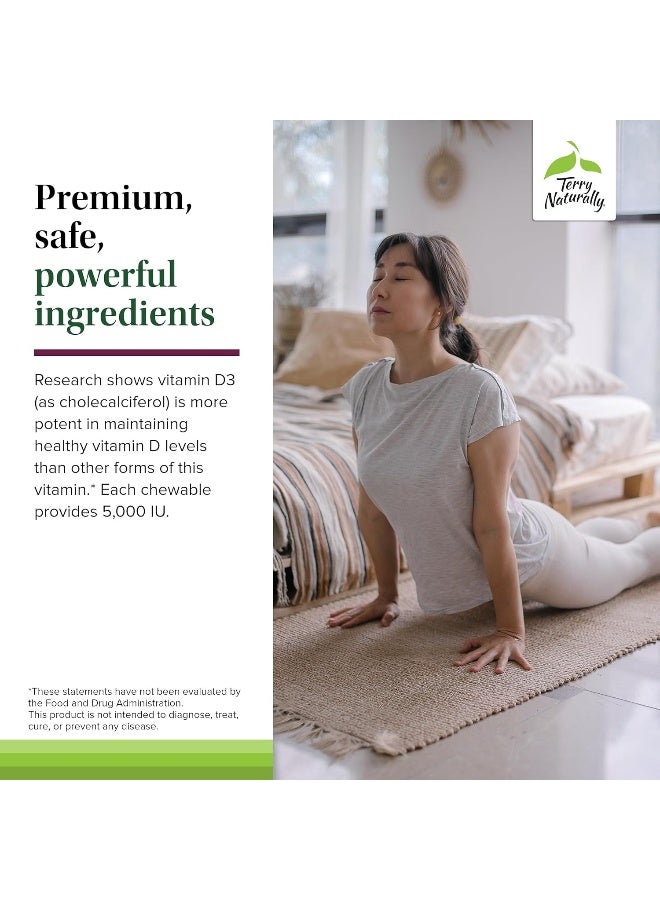 Terry Naturally Vitamin D3 Chewable Tablets for Adults - Mixed Berry Flavor - Image 5