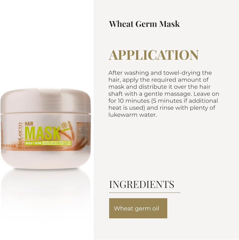 Salerm Wheat Germ Conditioning Treatment Hair Mask - 6.74 Oz - Image 4