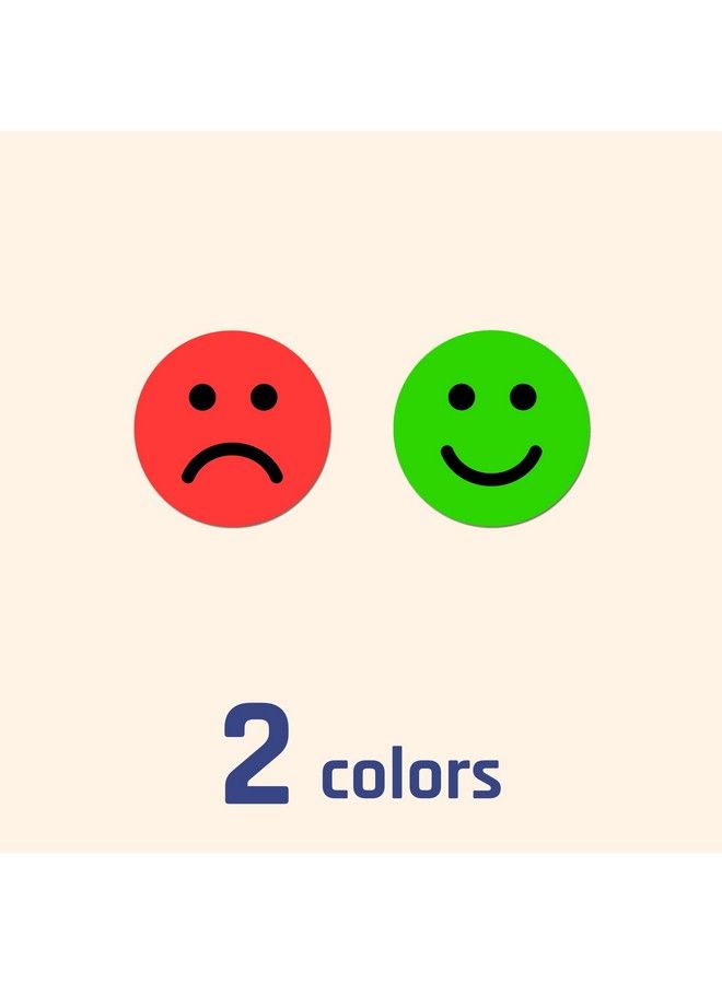 TownStix 600 Pack Happy/Sad Smiling Face Behavior Emotion Stickers 1" Diameter - Image 4