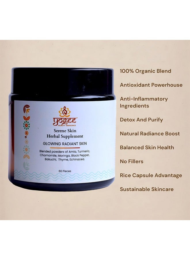 يوجي مكمل عشبي لبشرة صحية | أملا، كركم، بابونج، مورينجا، باكوتشي، فلفل أسود | للرجال والنساء | 60 كبسولة - Image 2