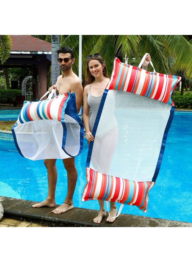 FindUWill Inflatable Pool Float 2Pack Xl Soft Fabric Multipurpose Inflatable Water Hammock (Saddle Lounge Chair Hammock Drifter) Xl (Longer/Wider) Pool Lounge For Adults - Image 5