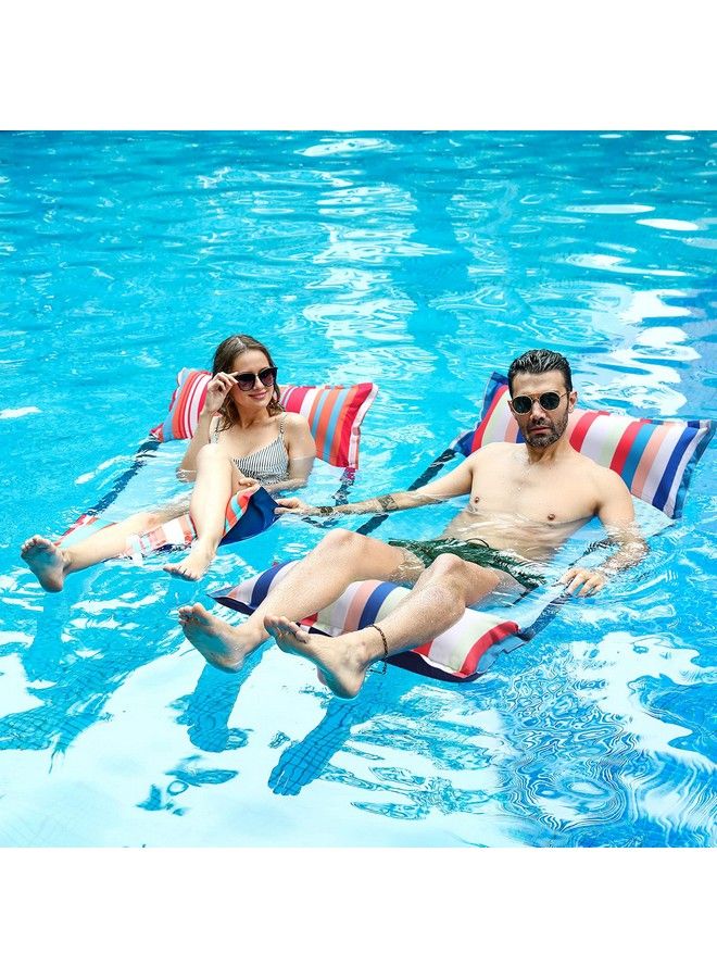 FindUWill Inflatable Pool Float 2Pack Xl Soft Fabric Multipurpose Inflatable Water Hammock (Saddle Lounge Chair Hammock Drifter) Xl (Longer/Wider) Pool Lounge For Adults - Image 4