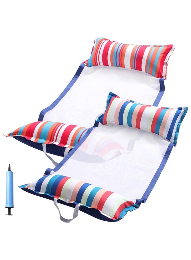 FindUWill Inflatable Pool Float 2Pack Xl Soft Fabric Multipurpose Inflatable Water Hammock (Saddle Lounge Chair Hammock Drifter) Xl (Longer/Wider) Pool Lounge For Adults - Image 3