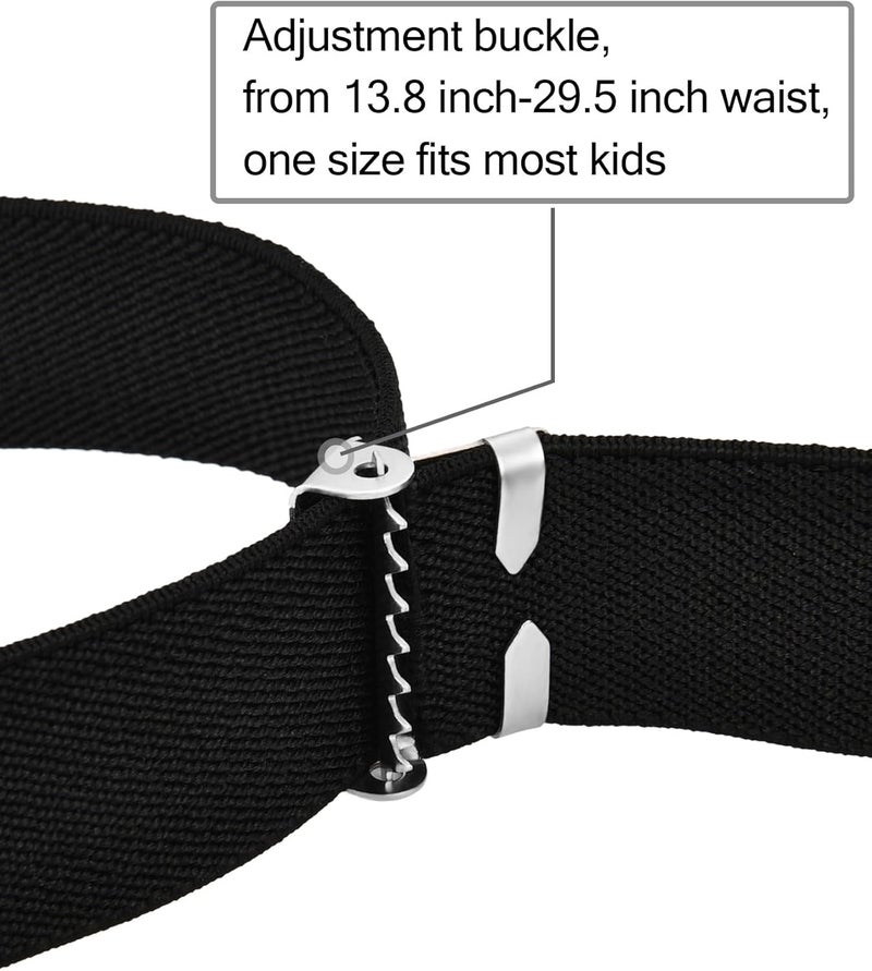 WILLBOND 2 Pcs Kids Magnetic Belt Boys Adjustable Elastic Belt with Magnetic Buckle for Toddlers Girls - Image 3