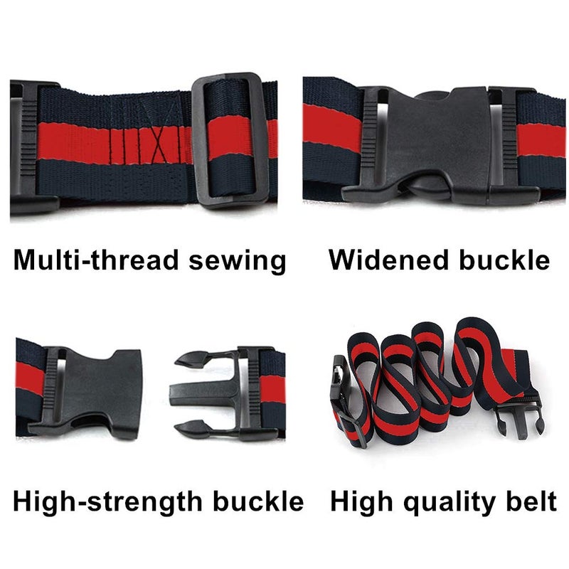 ZARPMA Baby Adjustable Safety Belt,Safety Harness for Child Kid Infant Safe Strap for Pushchair,HighChair,Child Chair,Stroller,Pram Buggy(Blue-Red-Blue) - Image 2