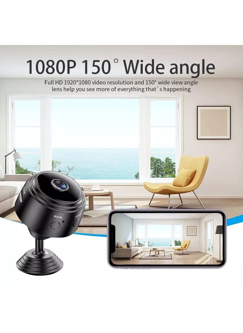 TECHNOVIEW TECHNOVIEW Mini HD Wireless Video Audio Recording WiFi Cam Watch Live View Full HD 1080P CCTV WiFi IP Camera with Night Vision Indoor Supports Upto 64 GB Card not Included Battery Operated  - Image 2