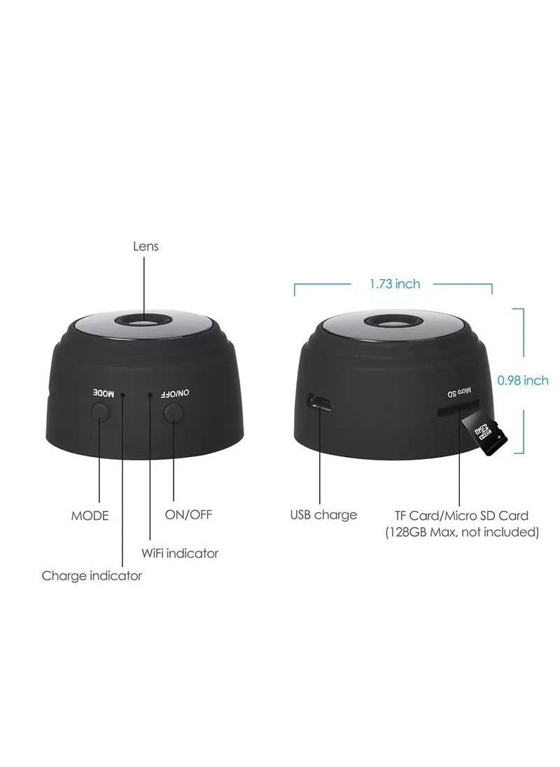 TECHNOVIEW TECHNOVIEW Mini HD Wireless Video Audio Recording WiFi Cam Watch Live View Full HD 1080P CCTV WiFi IP Camera with Night Vision Indoor Supports Upto 64 GB Card not Included Battery Operated  - Image 5