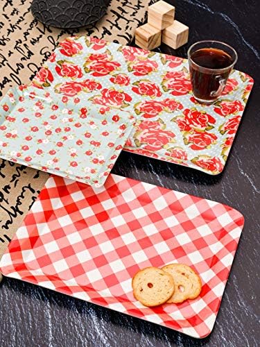 Goodhomes Melamine Serving Trays Set of 3 Different Sizes, MT129 - Image 3
