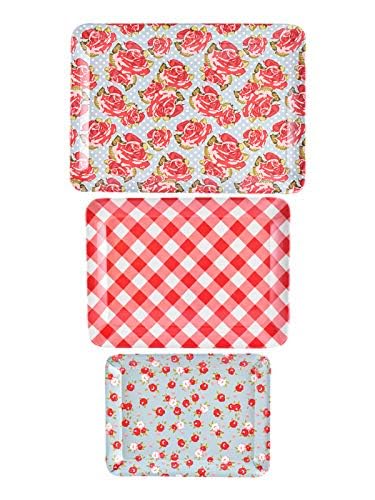 Goodhomes Melamine Serving Trays Set of 3 Different Sizes, MT129 - Image 2