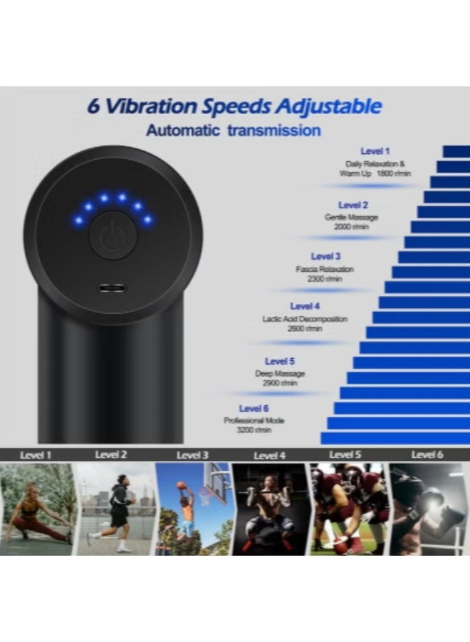 EzzySo Deep Tissue Massage Gun – 6 Speed Percussion Muscle Massager for Pain Relief & Recovery (Color may vary) - Image 4