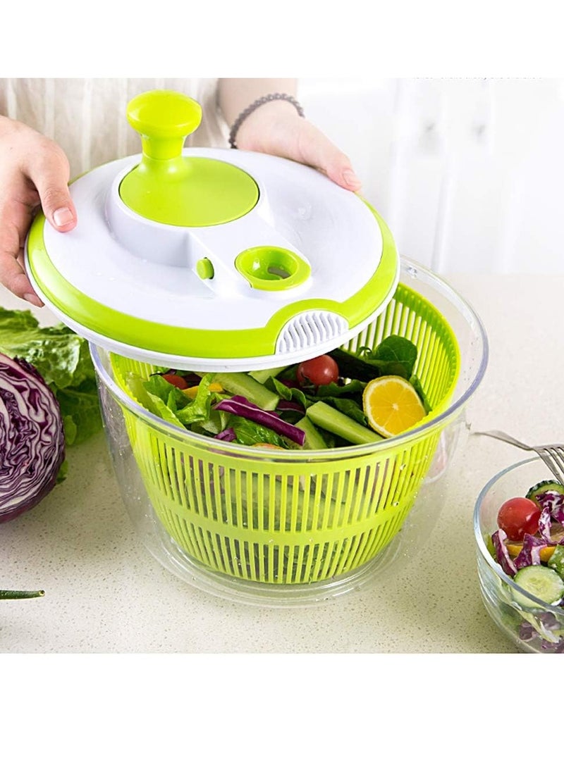 ELTRAZONE - Salad Spinner Large 4.26L Capacity with Clear Serving Bowl, Colander Basket, Smart-Lock Lid, Easy Drain System, Non-Slip Base – Washes, Dries & Dresses Lettuce, Herbs, Vegetables & Fruit – Convenient Kitchen Essential - Image 1